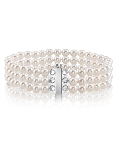 Triple Hanadama Akoya Pearl Bracelet