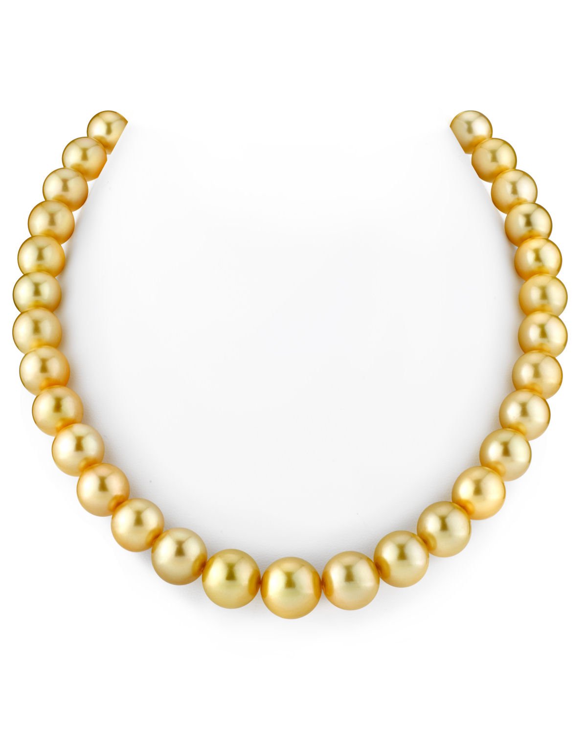 10-12mm Golden South Sea Pearl Necklace - Gem Quality