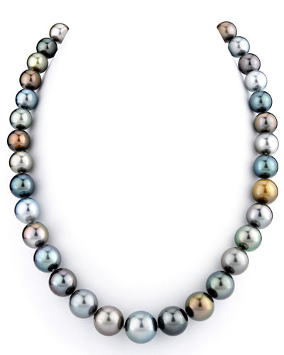 10-12mm Tahitian South Sea Pearl Multicolor Necklace - Gem Quality