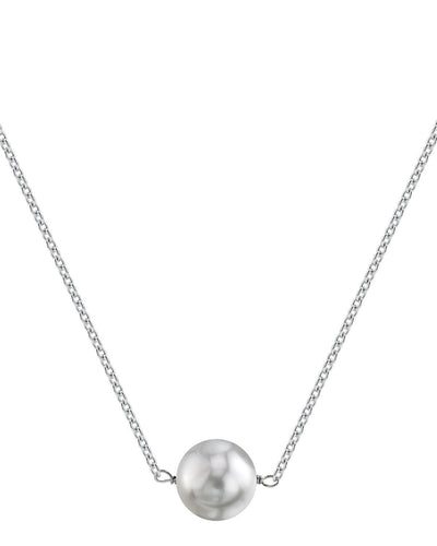 White South Sea Solitaire Pearl & Gold Pendant