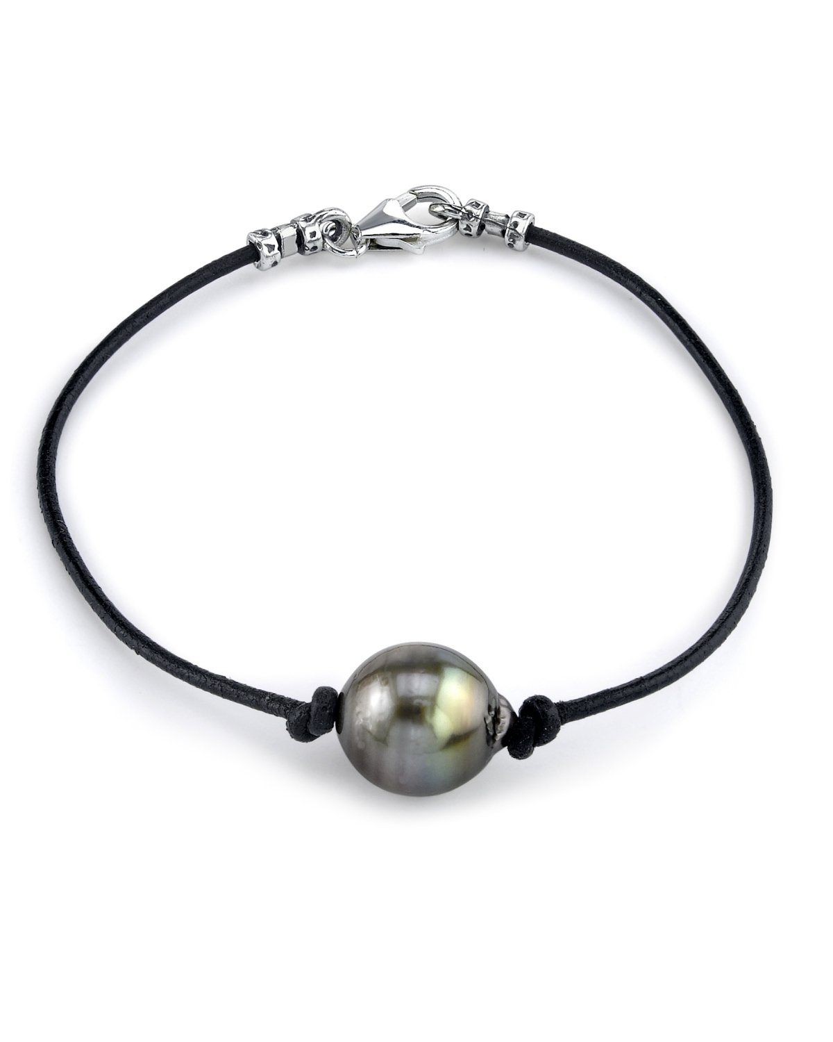 Pearls and leather choker popular and bracelet