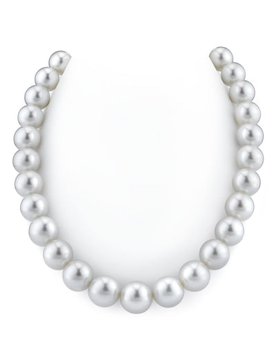 13-16mm White South Sea Pearl Necklace - GLA CERTIFIED Gem Quality