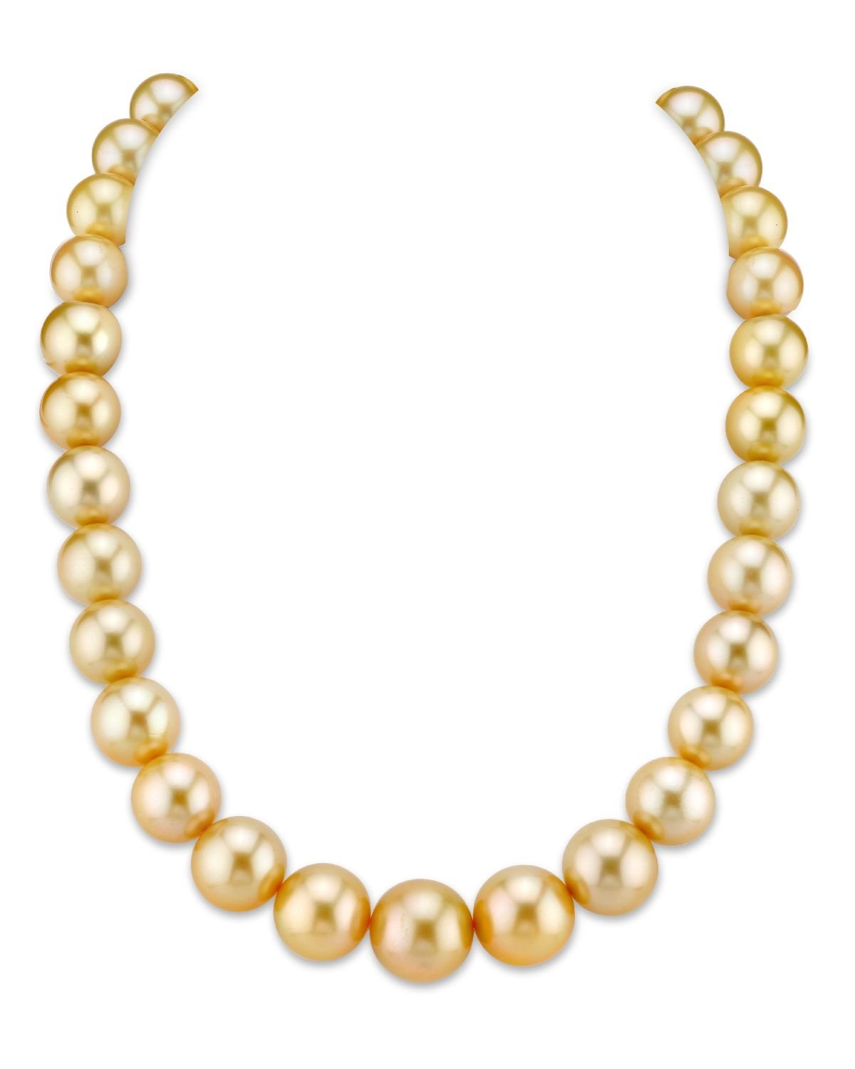 13-15mm Golden South Sea Pearl Necklace - Gem Quality