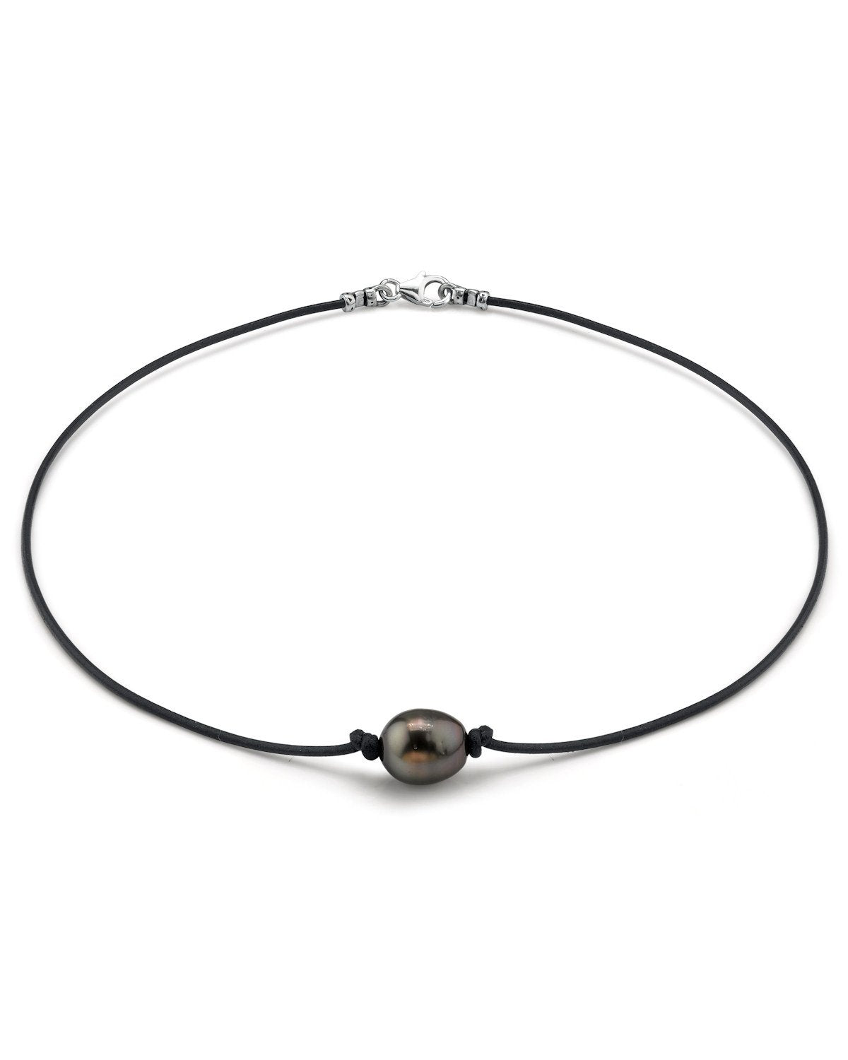 Tahitian Baroque Pearl Leather Necklace- Various Sizes