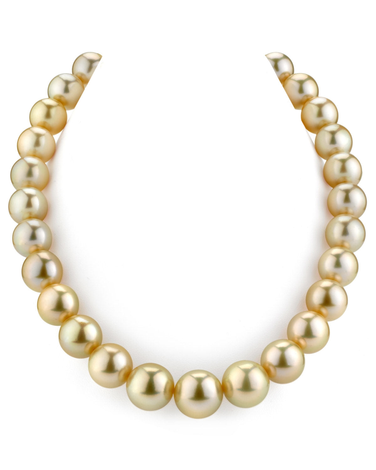 14-16mm Golden South Sea Pearl Necklace - Gem Quality