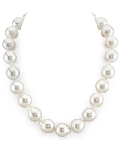 15-16mm White South Sea Baroque Pearl Necklace 