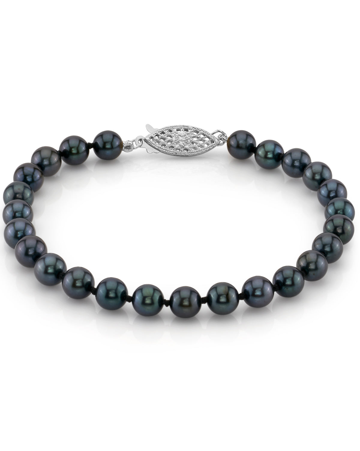 5.5-6.0mm Akoya Black Pearl Bracelet- Choose Your Quality