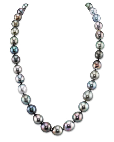 8-10mm Tahitian South Sea Multicolor Baroque Pearl Necklace