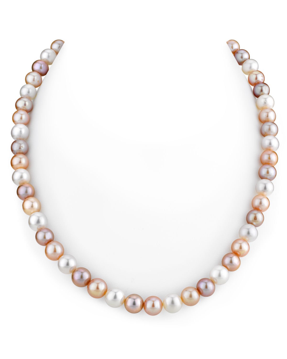 8.0-8.5mm Freshwater Multicolor Pearl Necklace - Gem Quality