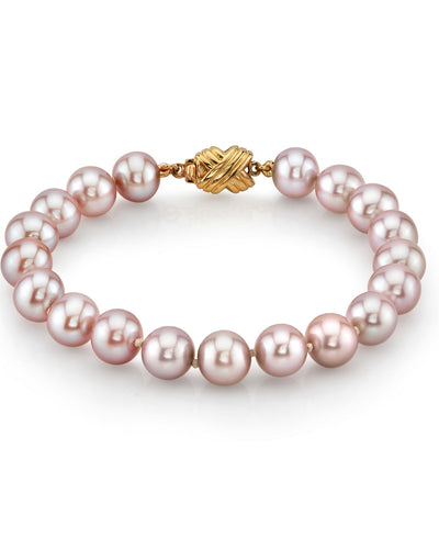 8.0-8.5mm Pink Freshwater Pearl Bracelet - AAAA Quality - Secondary Image