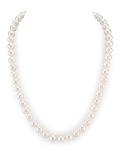 8-9mm White Freshwater Choker Length Pearl Necklace