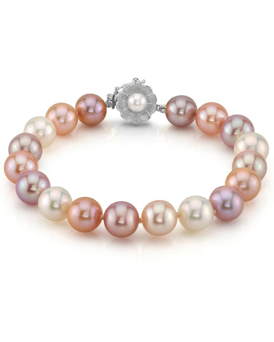 8.5-9.5mm Multicolor Freshwater Pearl Bracelet - Gem Quality