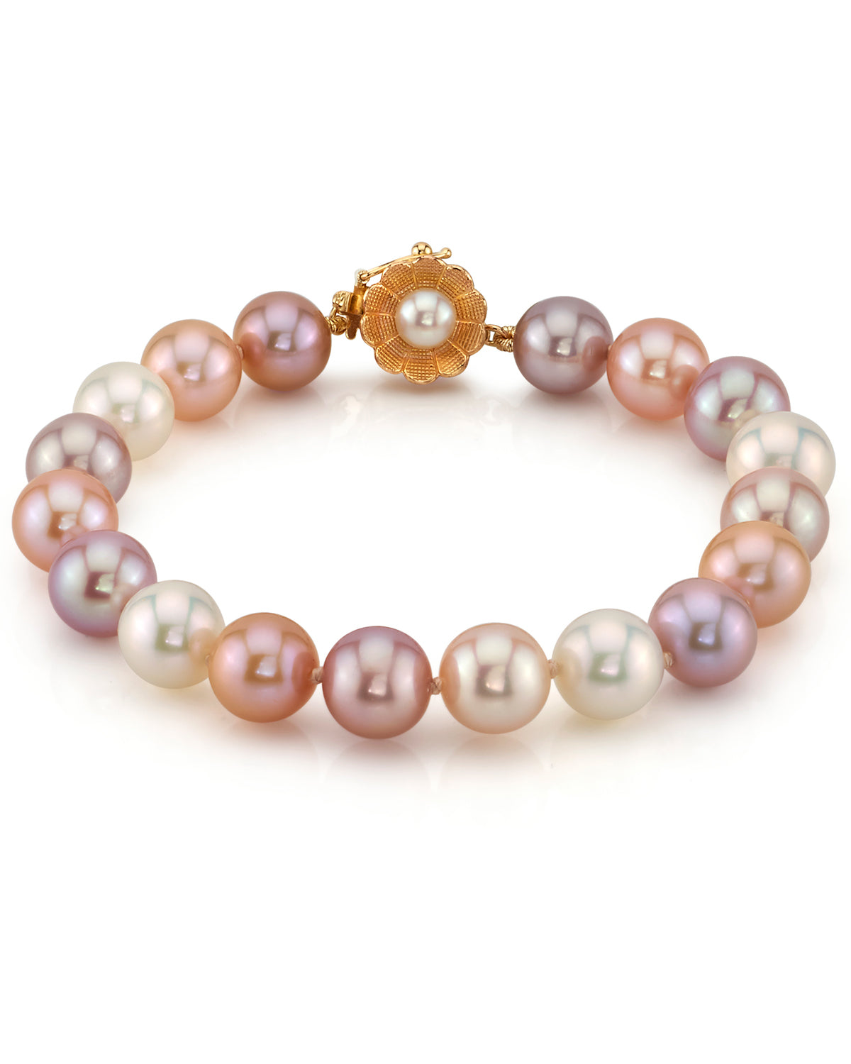 8.5-9.5mm Multicolor Freshwater Pearl Bracelet - Gem Quality - Secondary Image