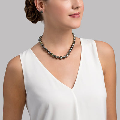 Amazon.com: The Pearl Source 14K Gold 8-10mm Baroque Genuine Multicolor  Tahitian South Sea Cultured Pearl Necklace in 18