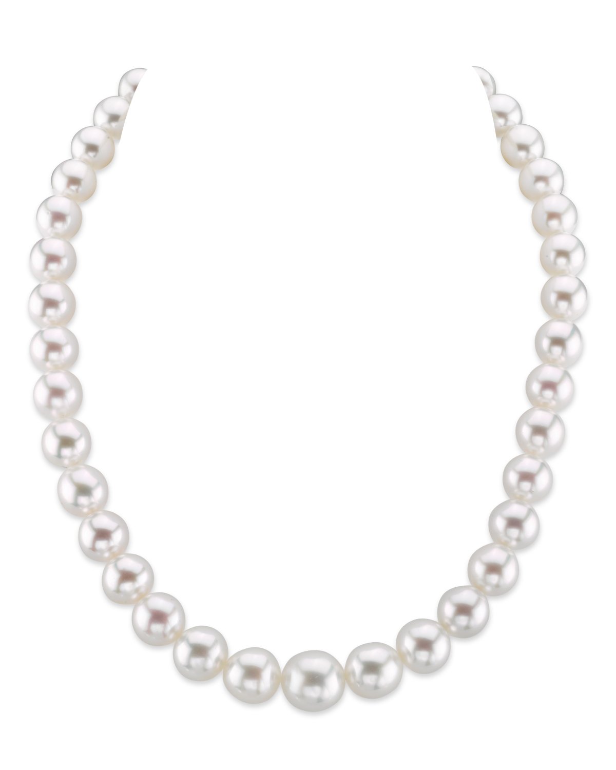 9-12mm White South Sea Pearl Necklace-Gem Quality