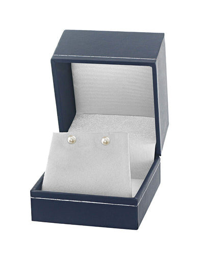 5.0-5.5mm White Akoya Round Pearl Stud Earrings - Third Image