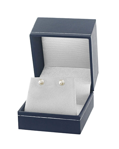 5.5-6.0mm White Akoya Round Pearl Stud Earrings - Third Image