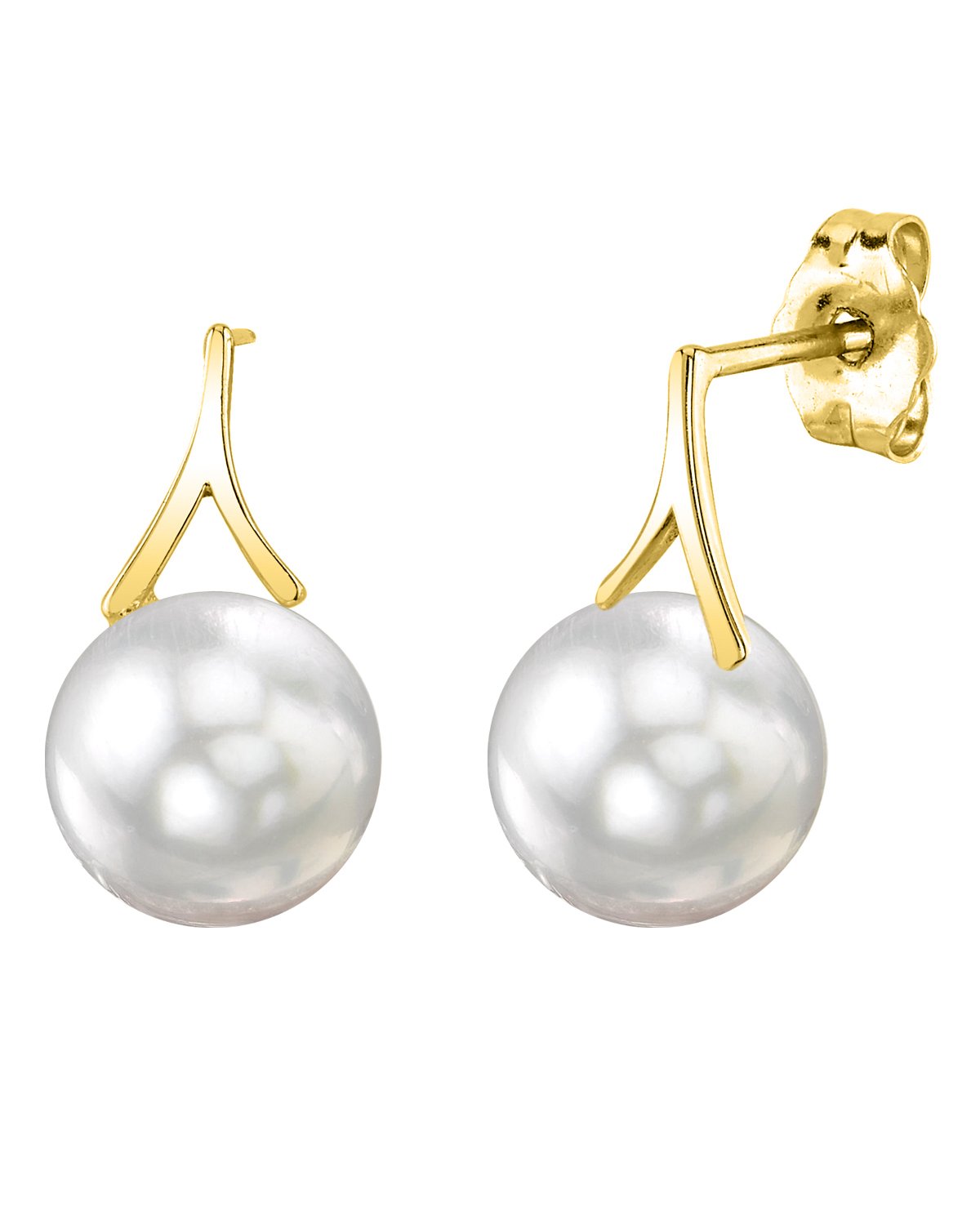 White South Sea Pearl Lindsey Earrings - Model Image