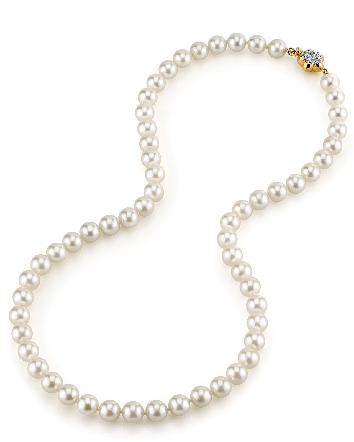 7.0-7.5mm Hanadama Akoya White Pearl Necklace - Secondary Image