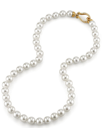 8.5-9.0mm Hanadama Akoya White Pearl Necklace - Secondary Image