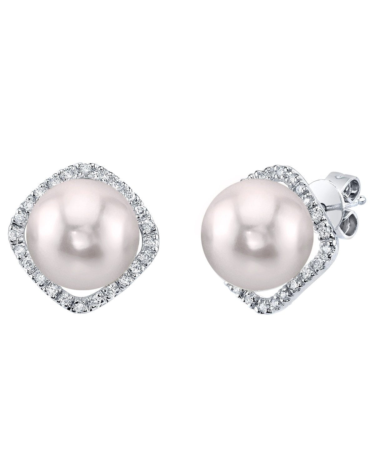 Akoya Pearl & Diamond Ella Earrings