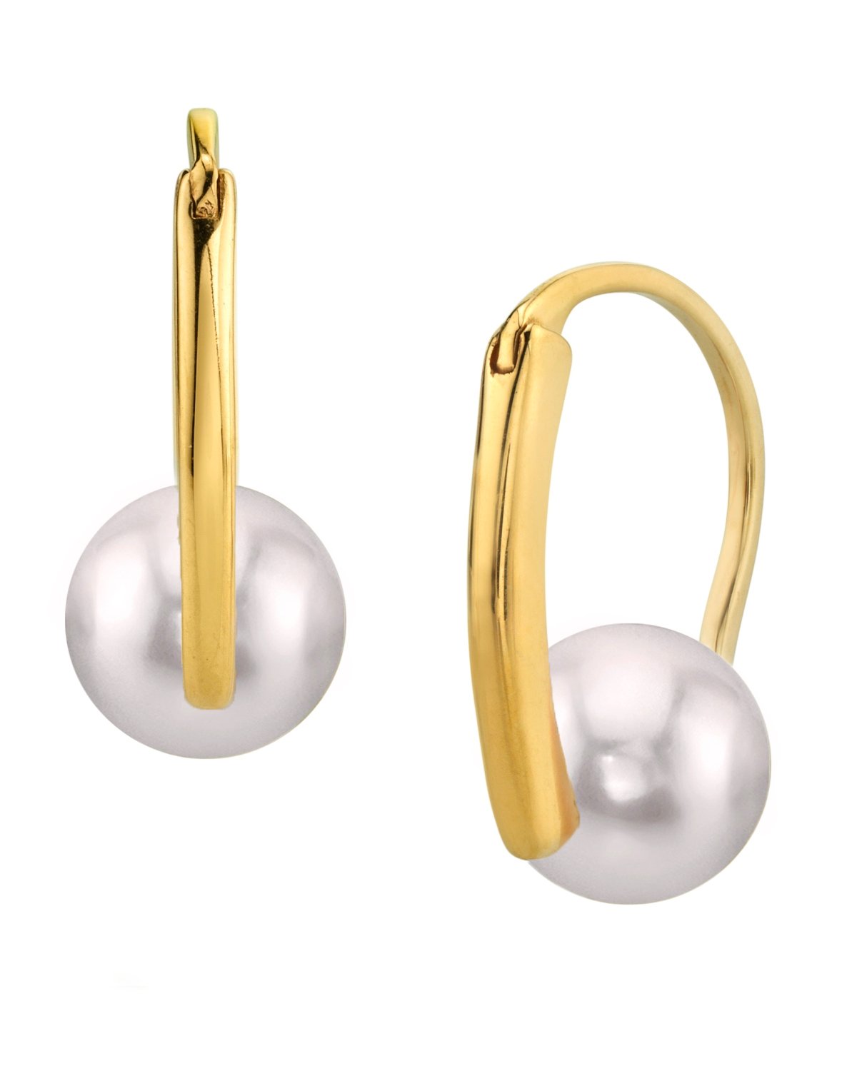 Japanese Akoya Pearl Heather Earrings - Model Image