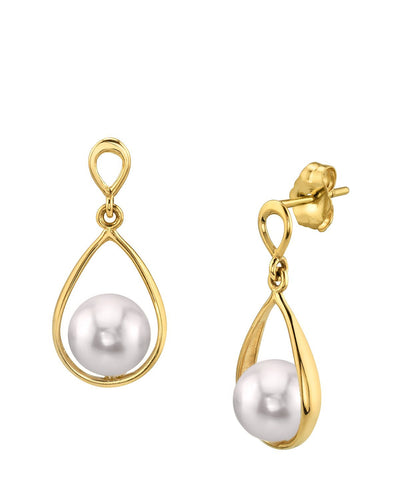 Japanese Akoya Pearl Jess Earrings - Third Image