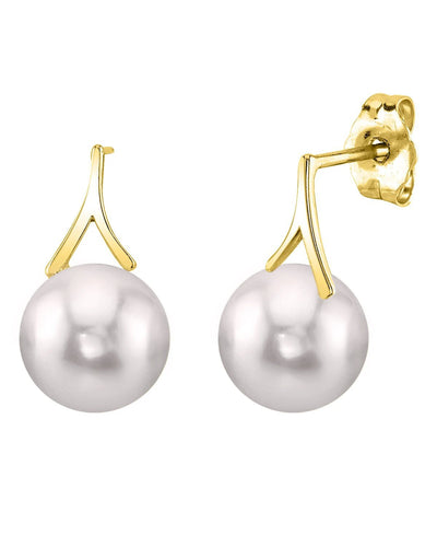 Japanese Akoya Pearl Lindsey Earrings - Model Image