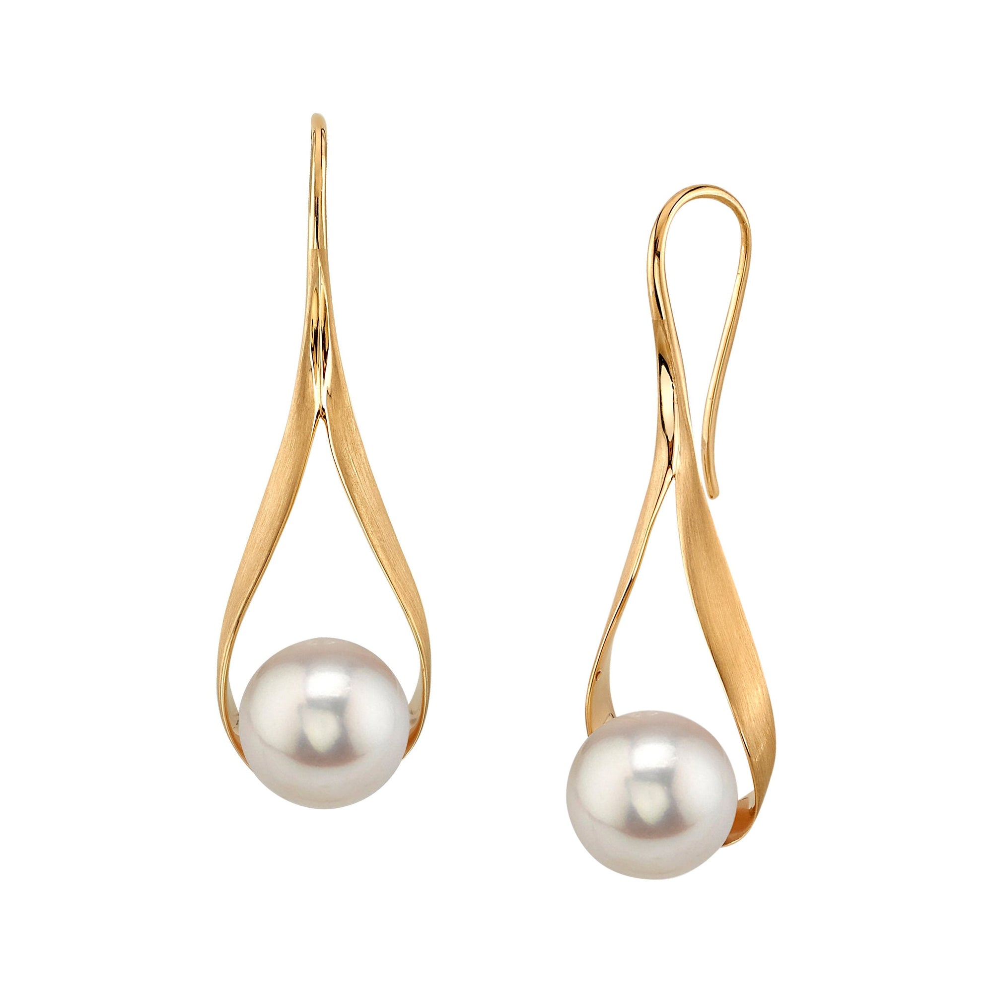 Japanese Akoya Pearl Mel Earrings - Model Image