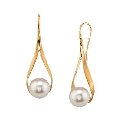 Japanese Akoya Pearl Mel Earrings - Model Image