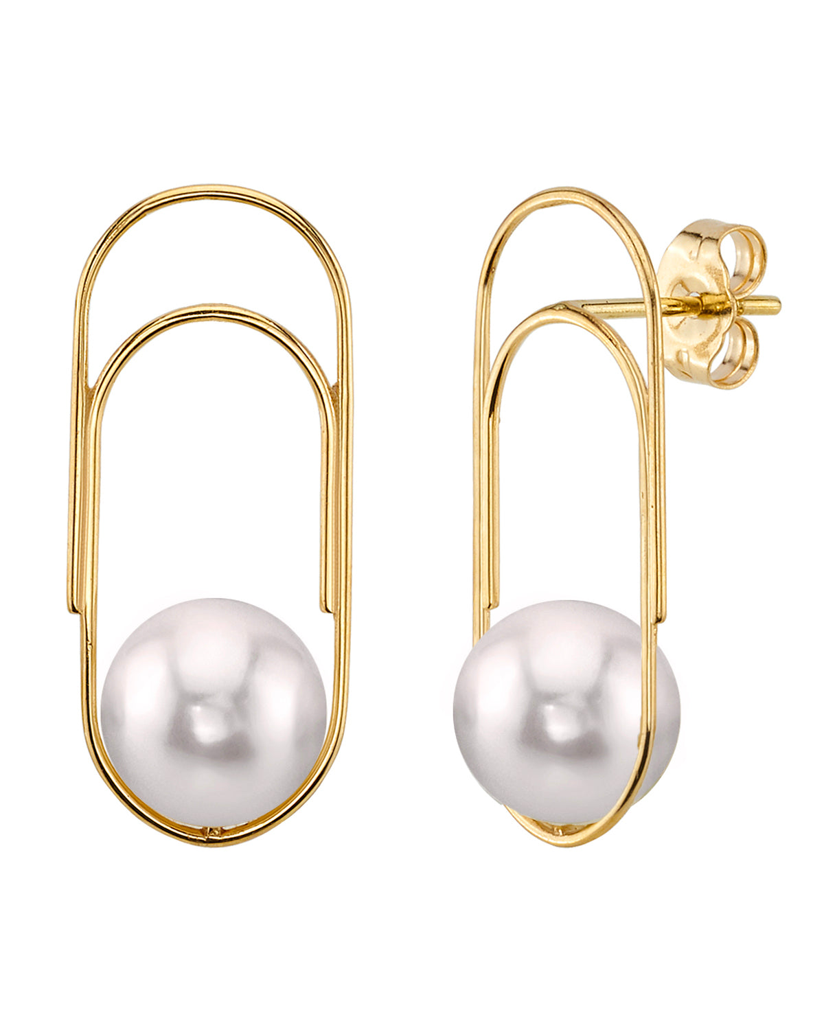 Japanese Akoya Pearl Sabrina Earrings - Secondary Image