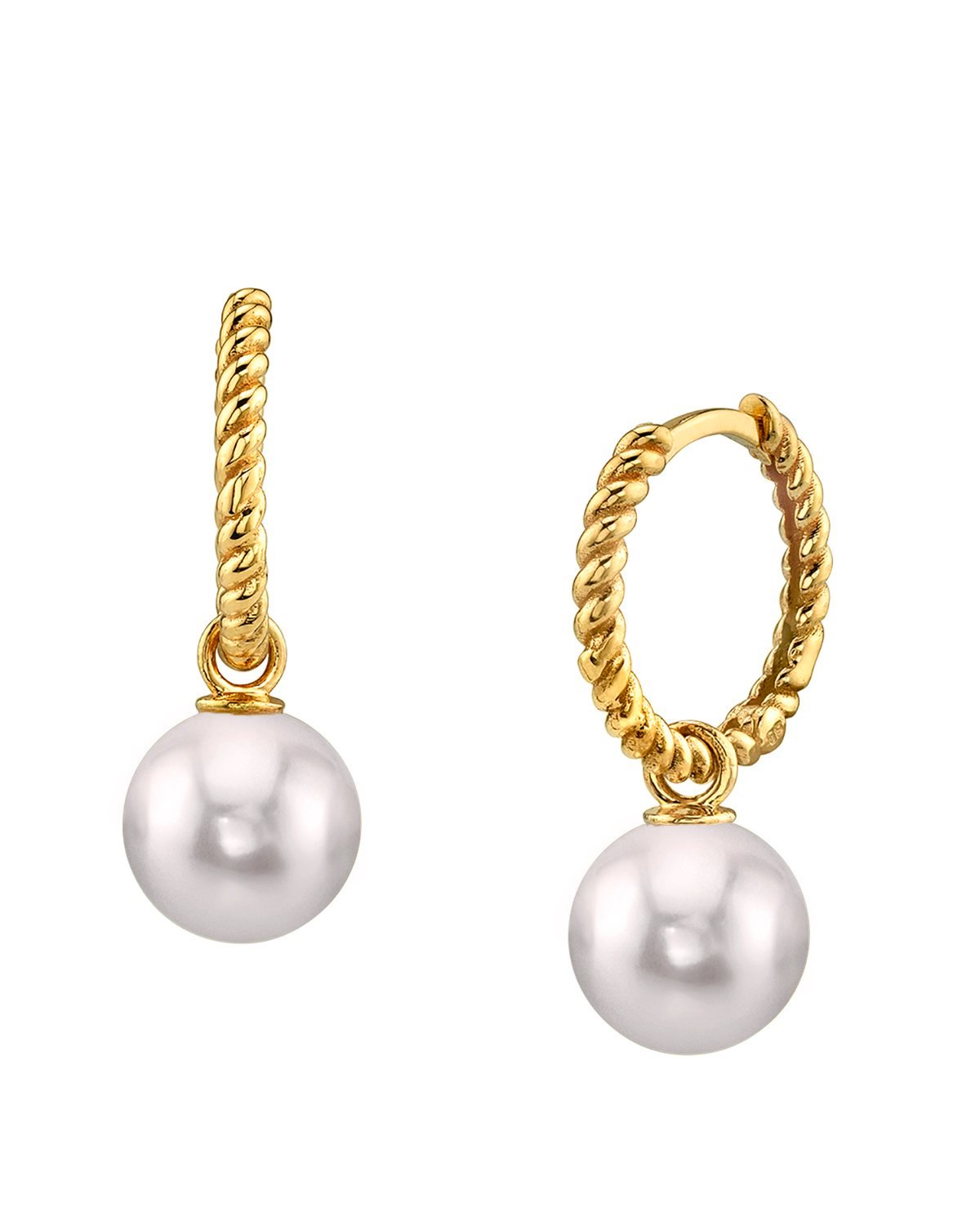 Japanese Akoya Pearl Via Earrings - Third Image