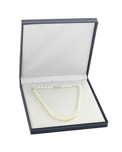 6.0-9.0mm Hanadama Akoya White Pearl Necklace - Secondary Image