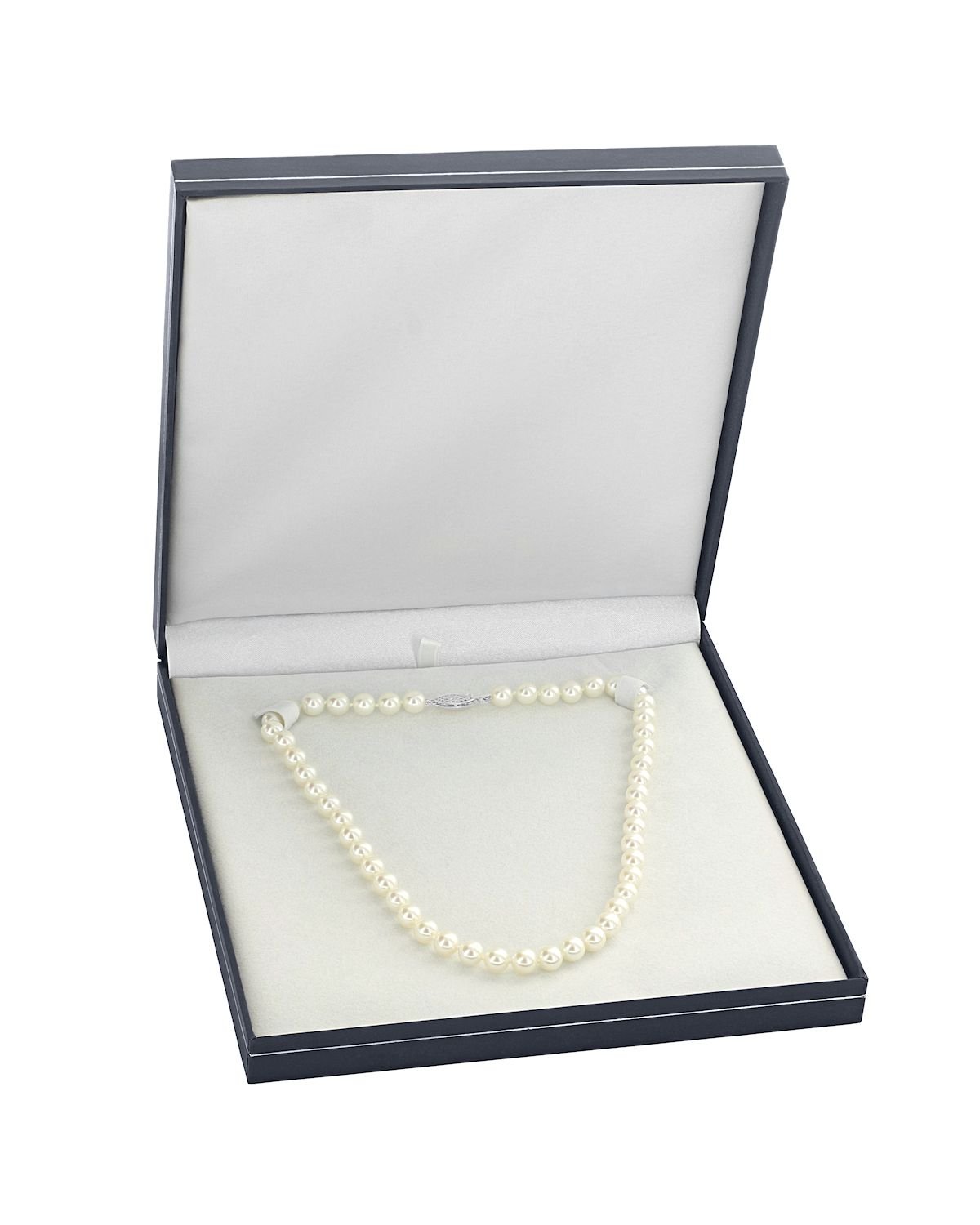 7.5-8.0mm Hanadama Akoya White Pearl Necklace - Fourth Image