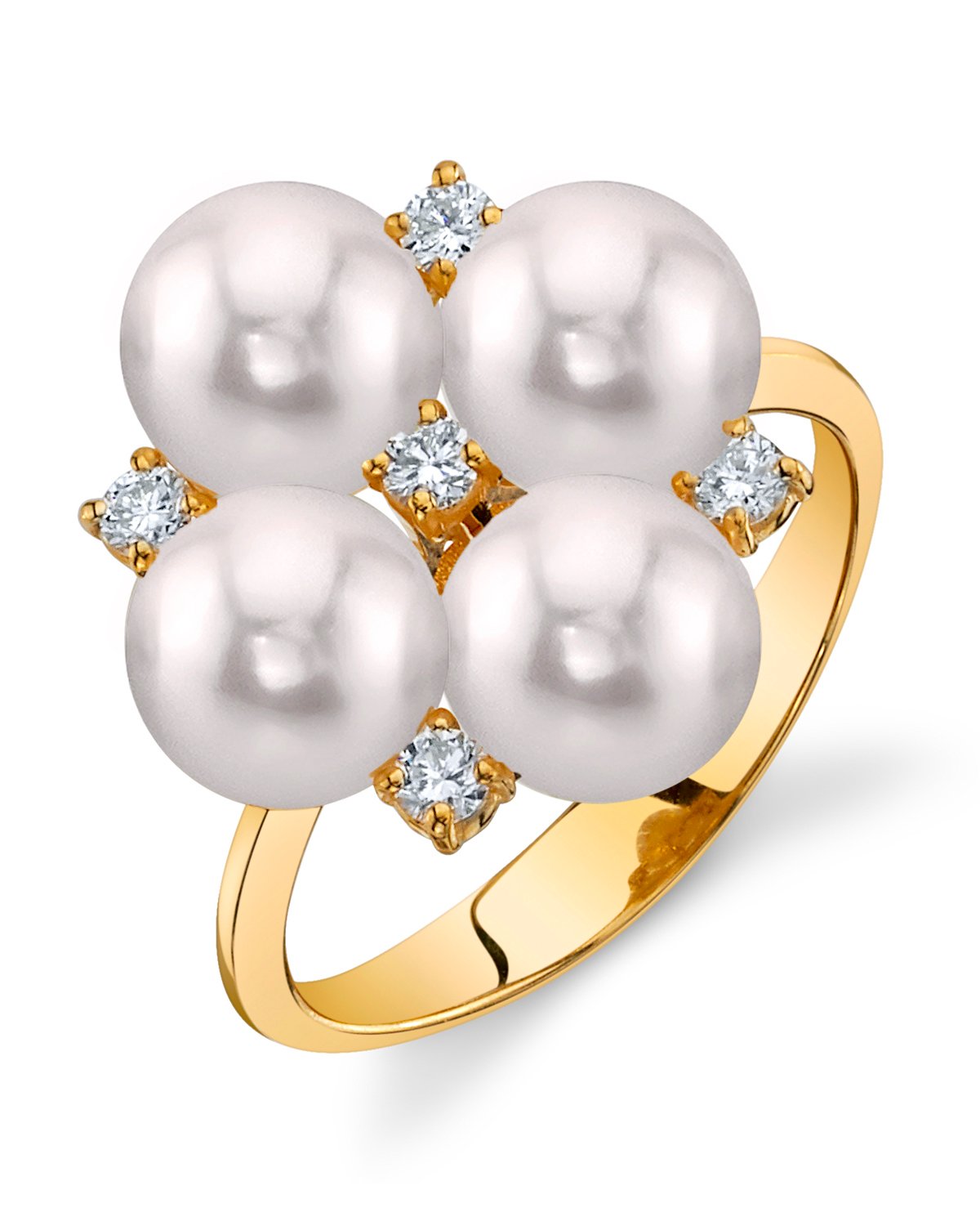 Akoya Pearl & Diamond Renee Ring - Model Image