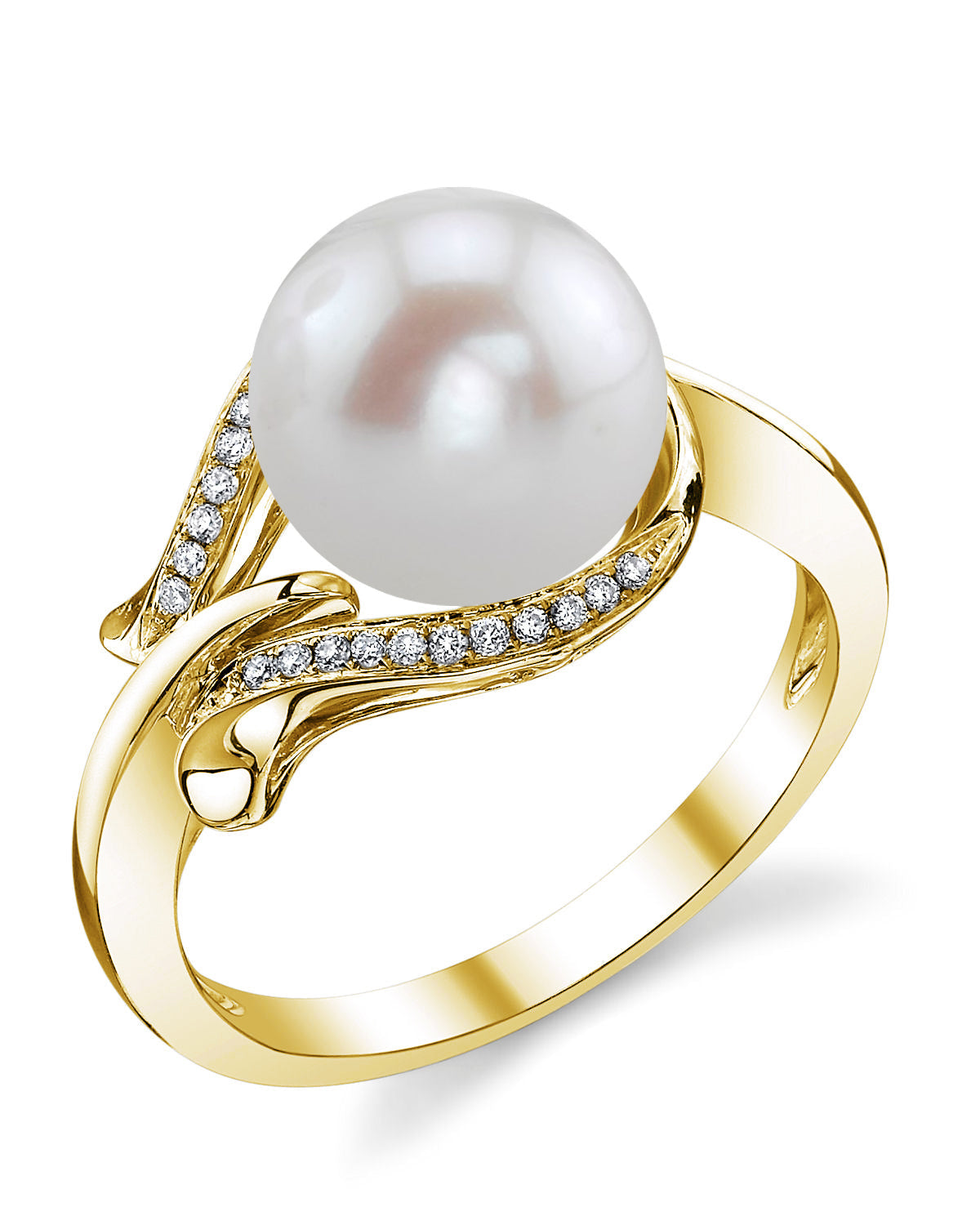 Freshwater Pearl & Diamond Willow Ring - Third Image