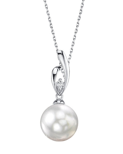 White South Sea Pearl & Diamond Lois Pendant