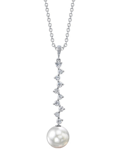 White South Sea Pearl & Diamond Naomi Pendant