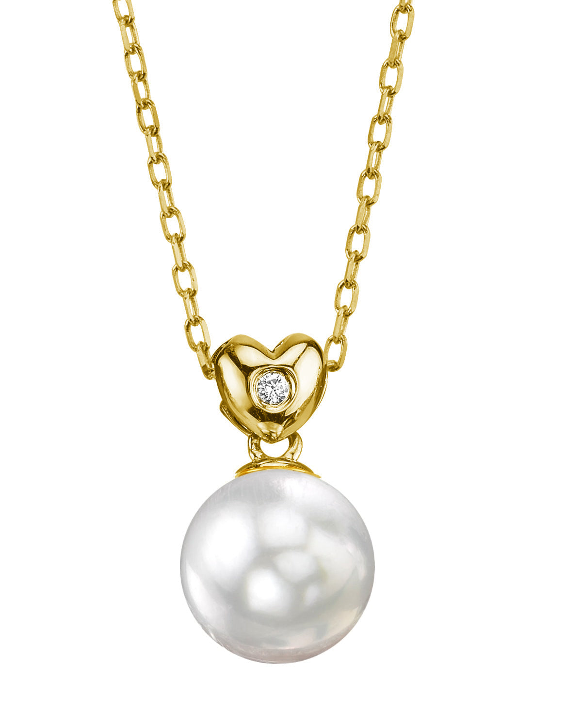 White South Sea Pearl & Diamond Lev Pendant - Secondary Image