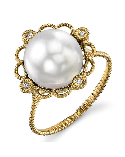 White South Sea Pearl Lea Ring - Secondary Image