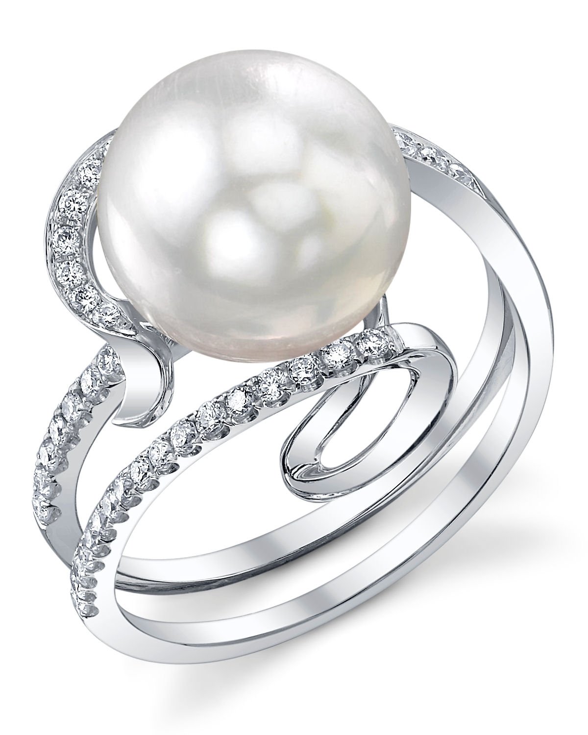 South Sea Pearl & Diamond Ivy Ring