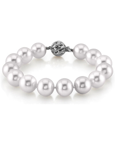 11-12mm White South Sea Pearl Bracelet - AAAA Quality