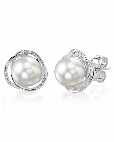 White South Sea Pearl and Diamond Lexi Earrings