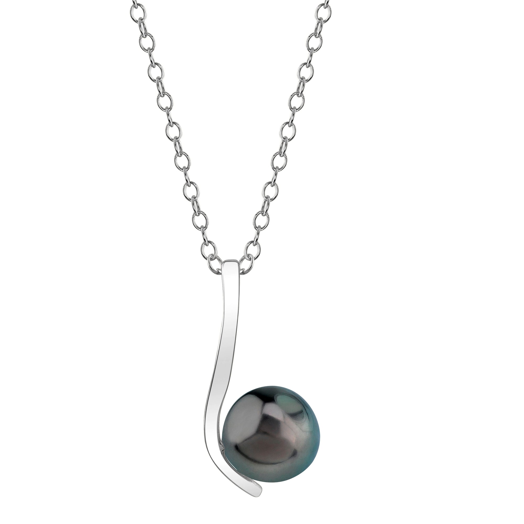 Tahitian South Sea Pearl & Diamond Elizabeth Pendant