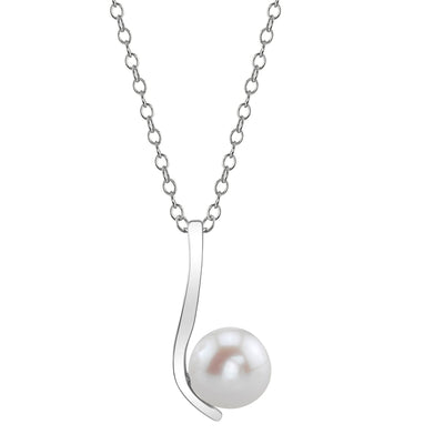 Japanese Akoya Pearl & Diamond Elizabeth Pendant