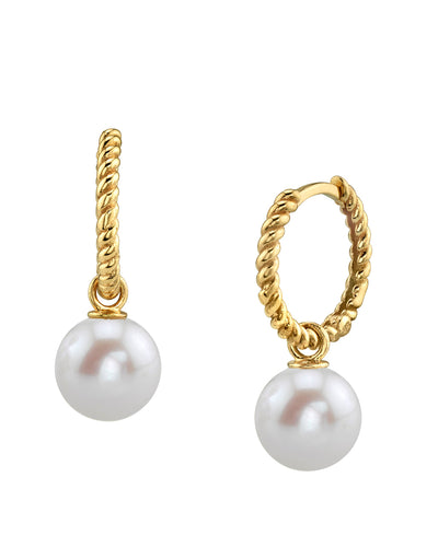 Freshwater Pearl Via Earrings - Third Image