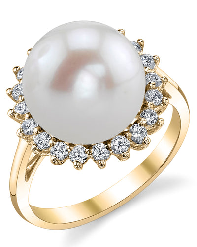 Freshwater Pearl & Diamond Serenity Ring - Pearls of Joy