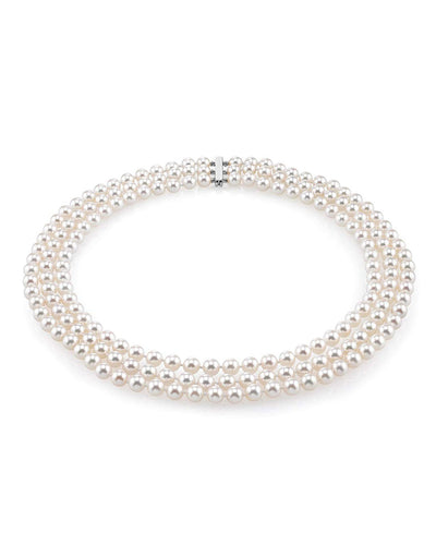 Triple Strand Pearl Necklace - Red Ladybug : the George Bush Museum Store