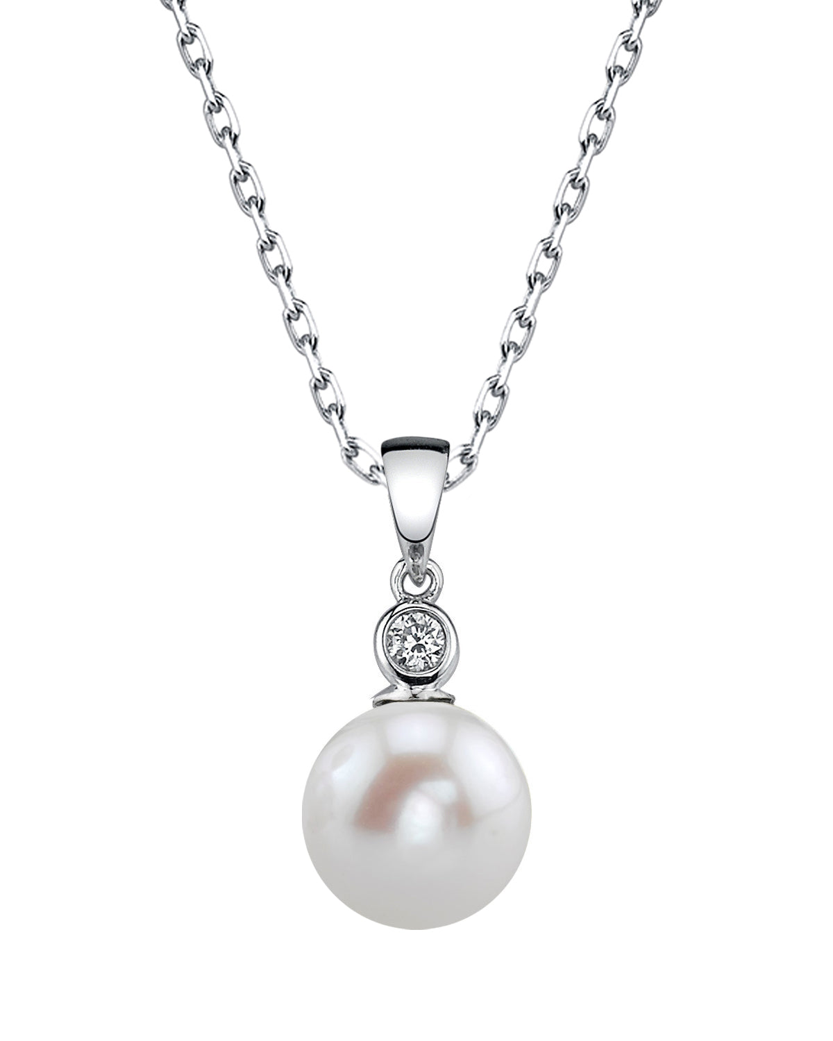 Freshwater Pearl & Diamond Chloe Pendant