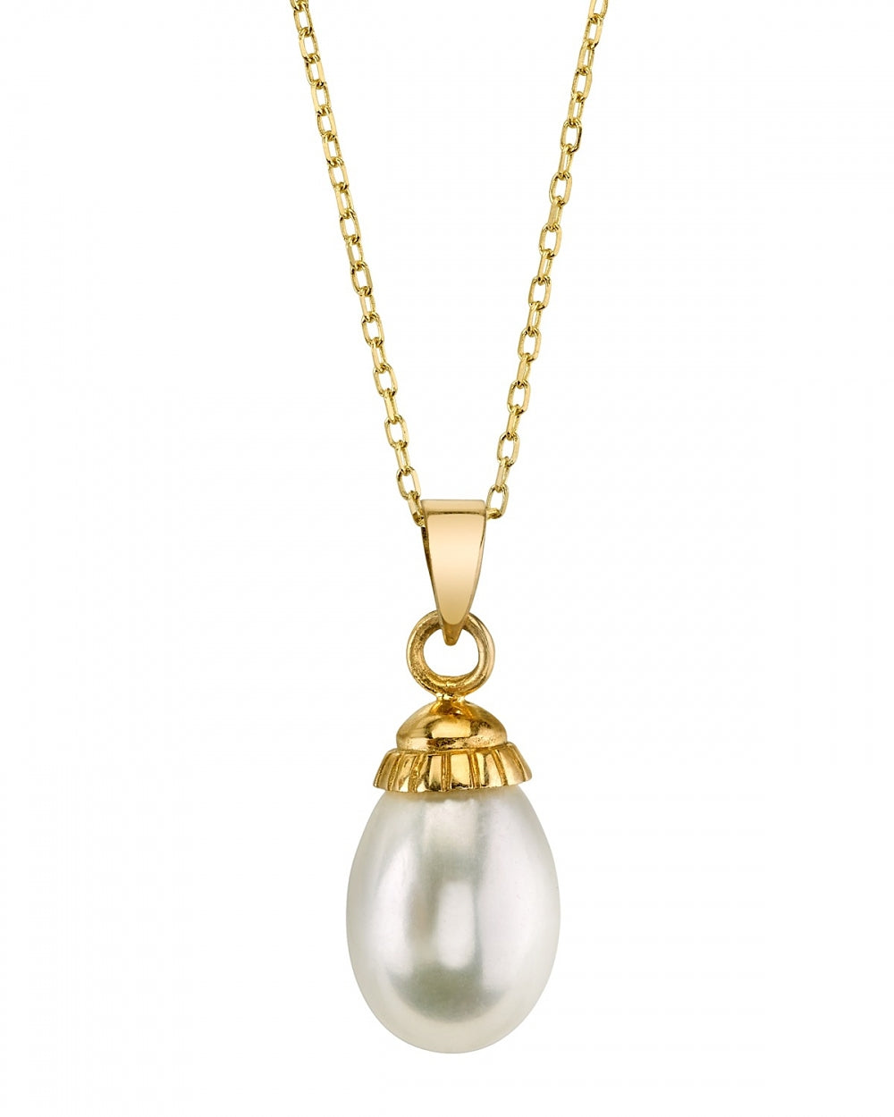 14K Gold White Freshwater Cultured Pearl Devon Pendant - Third Image